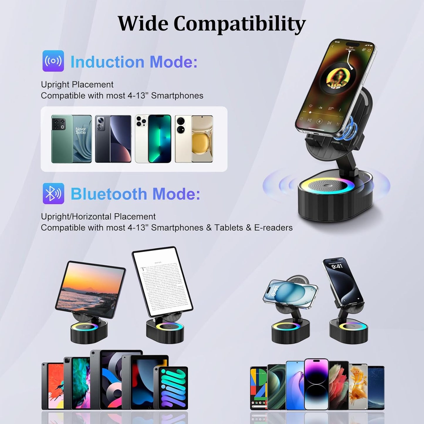 Smart Induction Wireless Bluetooth Speaker